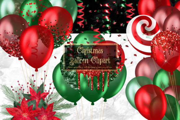 Christmas Balloons Illustrations for Seasonal Branding