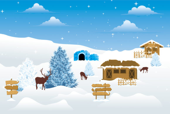 Christmas Beautiful Snow Season Illustrations