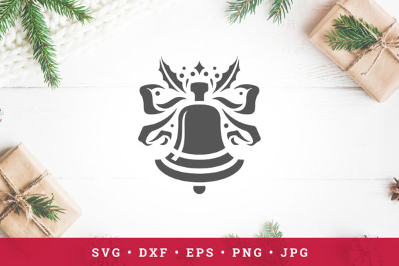 Christmas Bell with Bow Illustrations