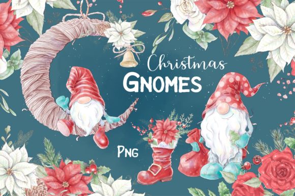 Christmas Gnomes and Decorative Elements