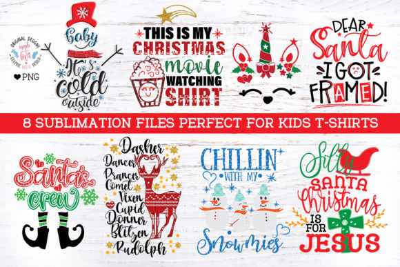 Christmas Kids T-shirts Sublimation PNG
