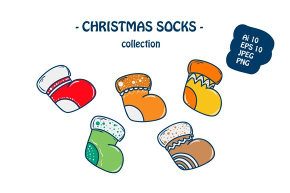 Christmas Socks Icon Illustration