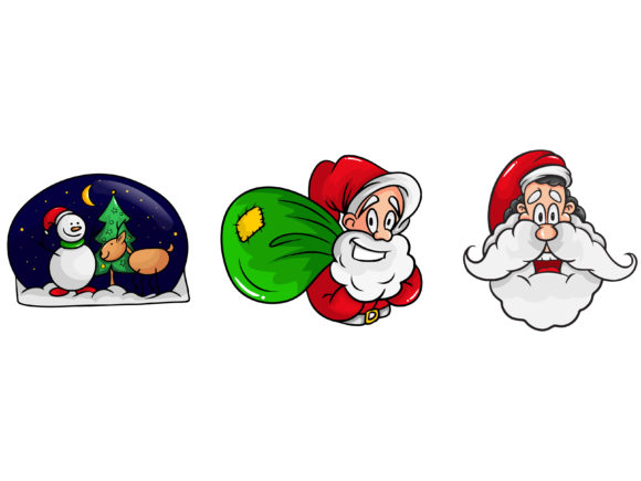 Christmas Triple Bundle Snowglobe Illustrations