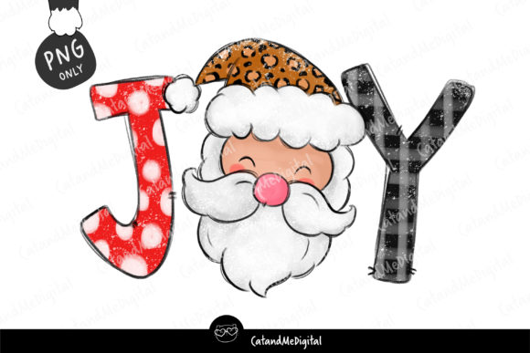 Santa Christmas Joy Leopard